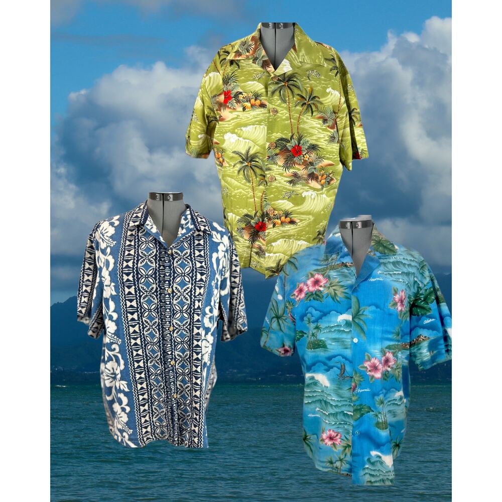 Lot of 12 Men's Vintage Made in Hawaii Hawaiian Shirts Sizes M to 2XL - Picture 5 of 5